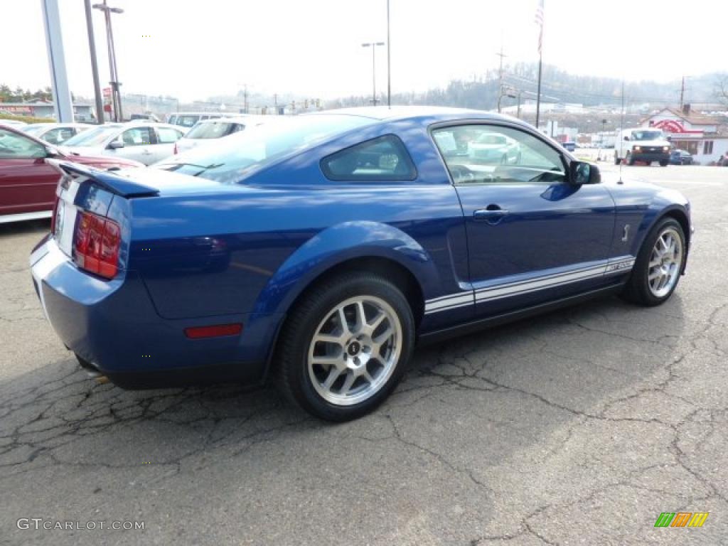 2007 Mustang Shelby GT500 Coupe - Vista Blue Metallic / Black Leather photo #4