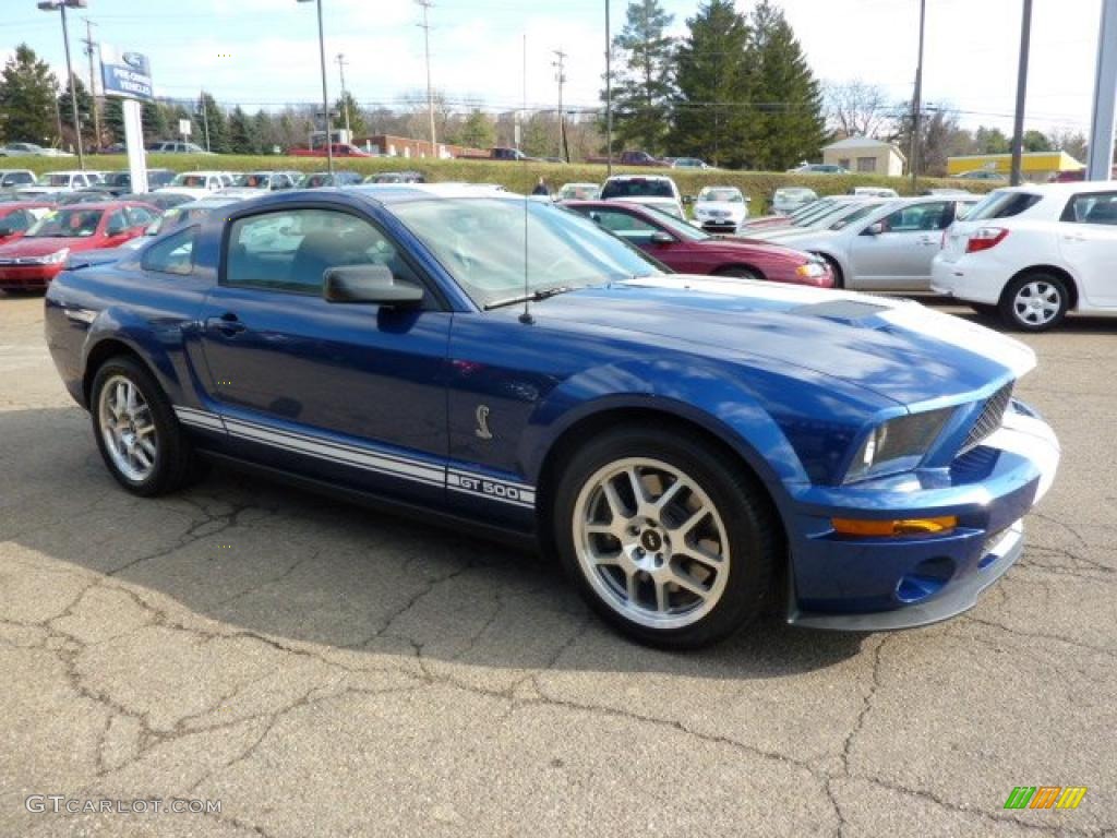 2007 Mustang Shelby GT500 Coupe - Vista Blue Metallic / Black Leather photo #6