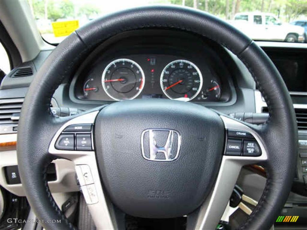 2011 Honda Accord EX-L V6 Sedan Gray Steering Wheel Photo #40247714