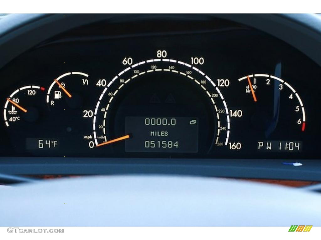 2002 Mercedes-Benz S 500 Sedan Gauges Photo #40247862