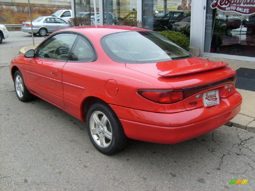 2003 Escort ZX2 Coupe - Bright Red / Medium Prairie Tan photo #3