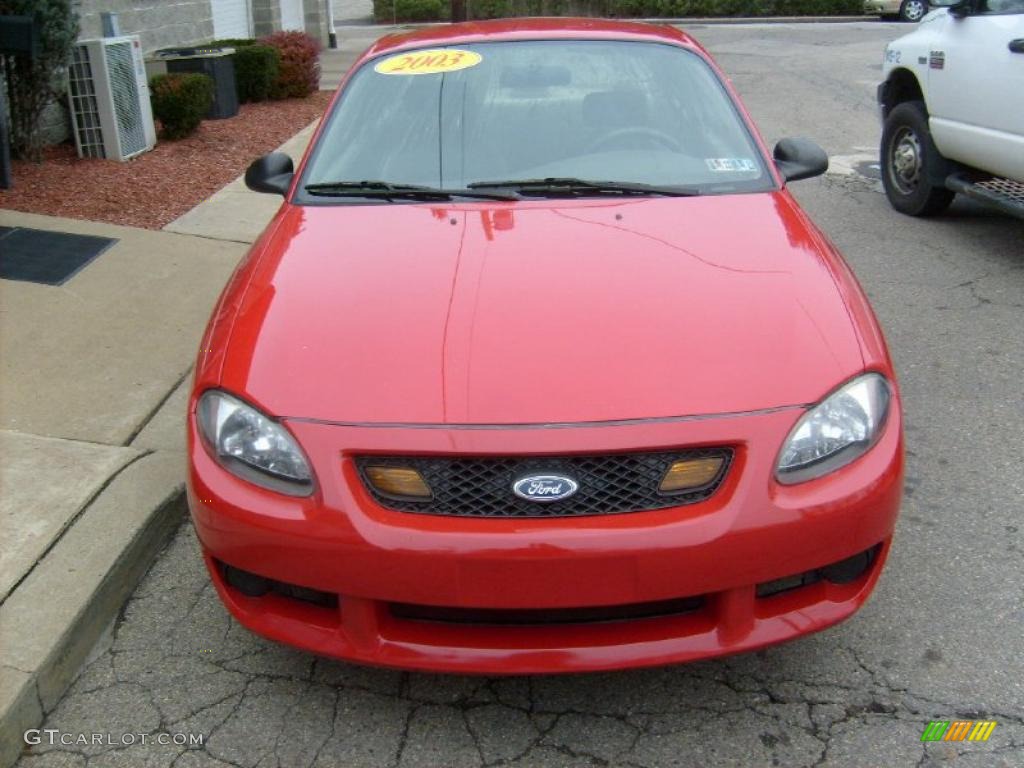 Bright Red 2003 Ford Escort ZX2 Coupe Exterior Photo #40249522
