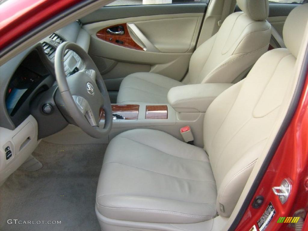 2009 Camry XLE V6 - Barcelona Red Metallic / Bisque photo #12