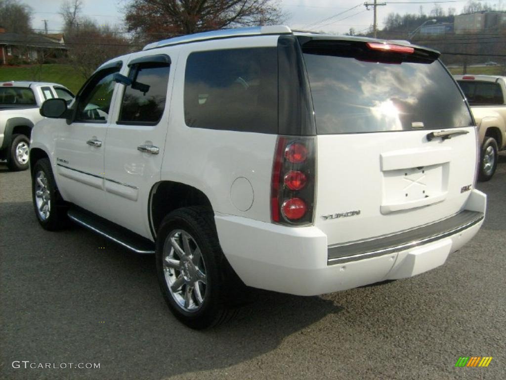 2008 Yukon Denali AWD - Summit White / Cocoa/Light Cashmere photo #5