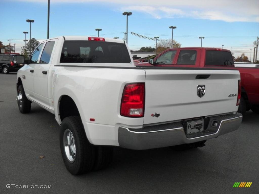 Bright White 2011 Dodge Ram 3500 HD ST Crew Cab 4x4 Dually Exterior Photo #40257186