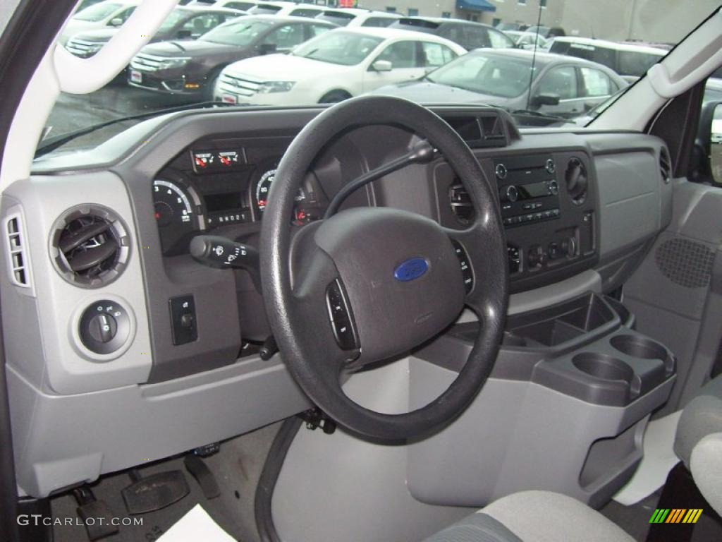 Medium Flint Interior 2010 Ford E Series Van E350 XLT Passenger Photo #40257338