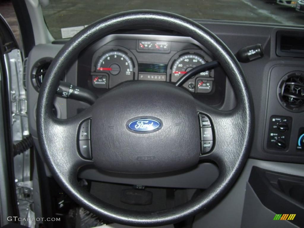 2010 Ford E Series Van E350 XLT Passenger Medium Flint Steering Wheel Photo #40257430