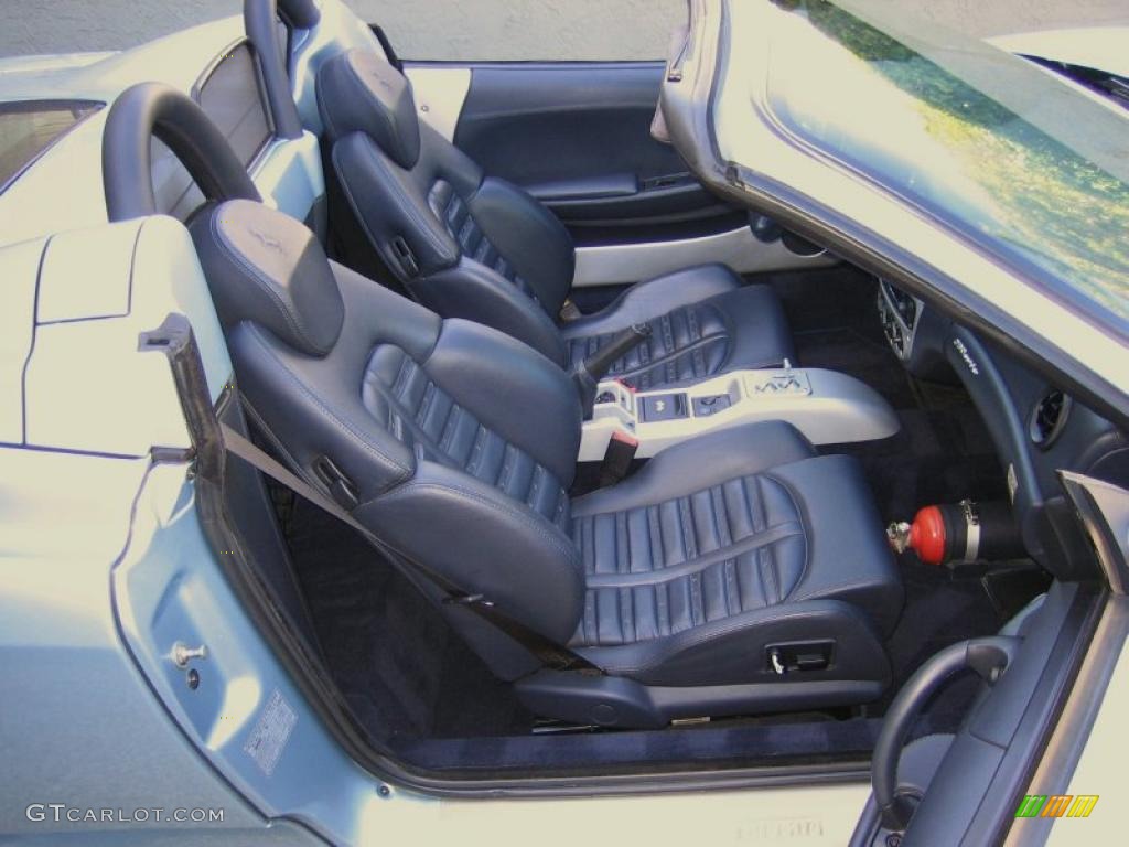 Blu Scuro (Dark Blue) Interior 2003 Ferrari 360 Spider F1 Photo #40264474