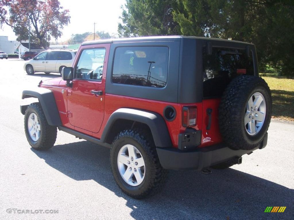 2010 Wrangler Rubicon 4x4 - Flame Red / Dark Slate Gray/Medium Slate Gray photo #5