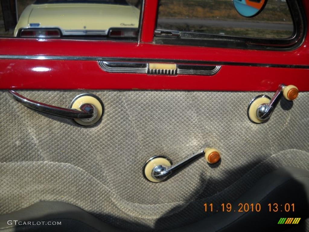 1948 Chevrolet Fleetmaster Sport Coupe Red/Gray Door Panel Photo #40270194