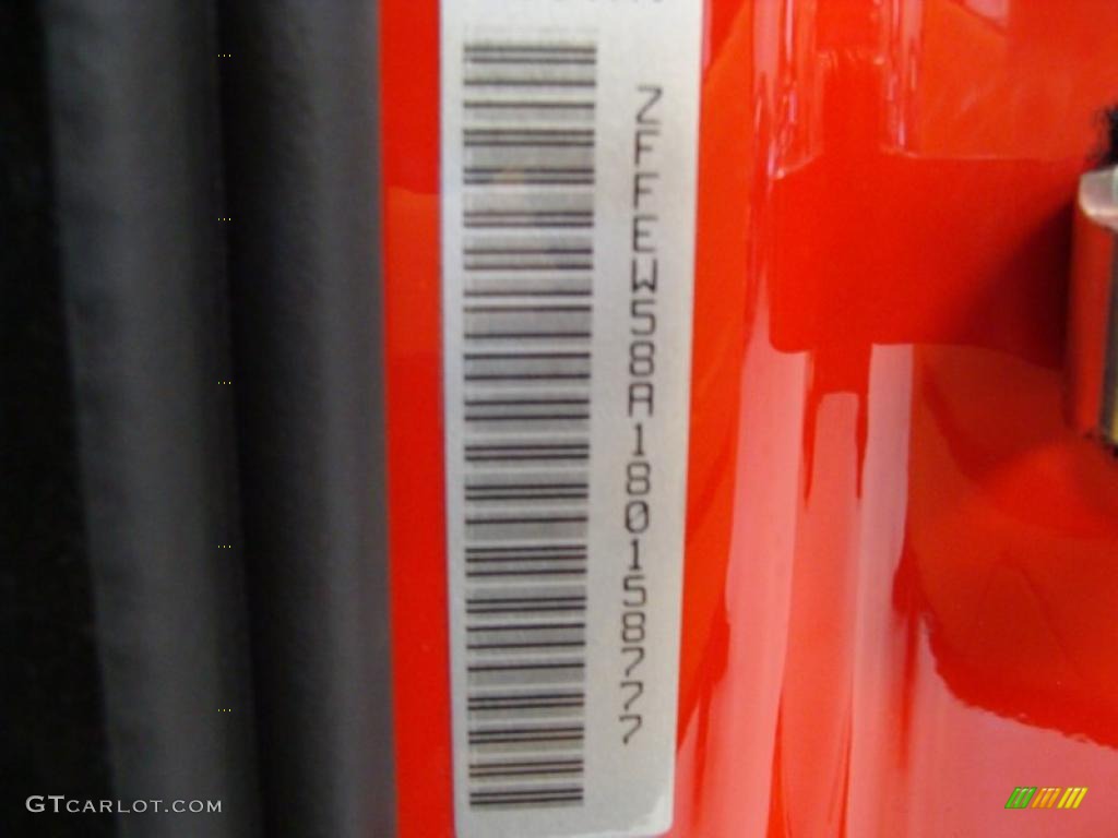 2008 Ferrari F430 Coupe F1 Info Tag Photo #40272746