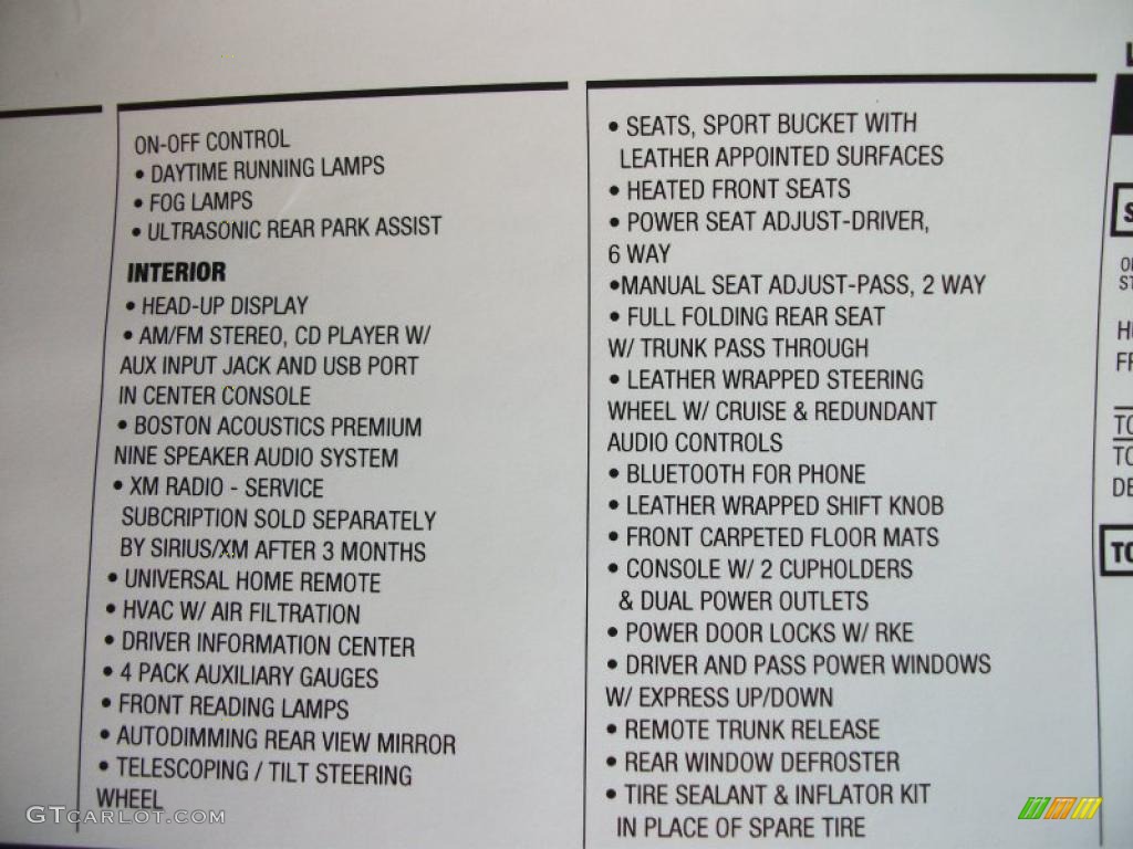 2011 Chevrolet Camaro SS Coupe Window Sticker Photo #40275366