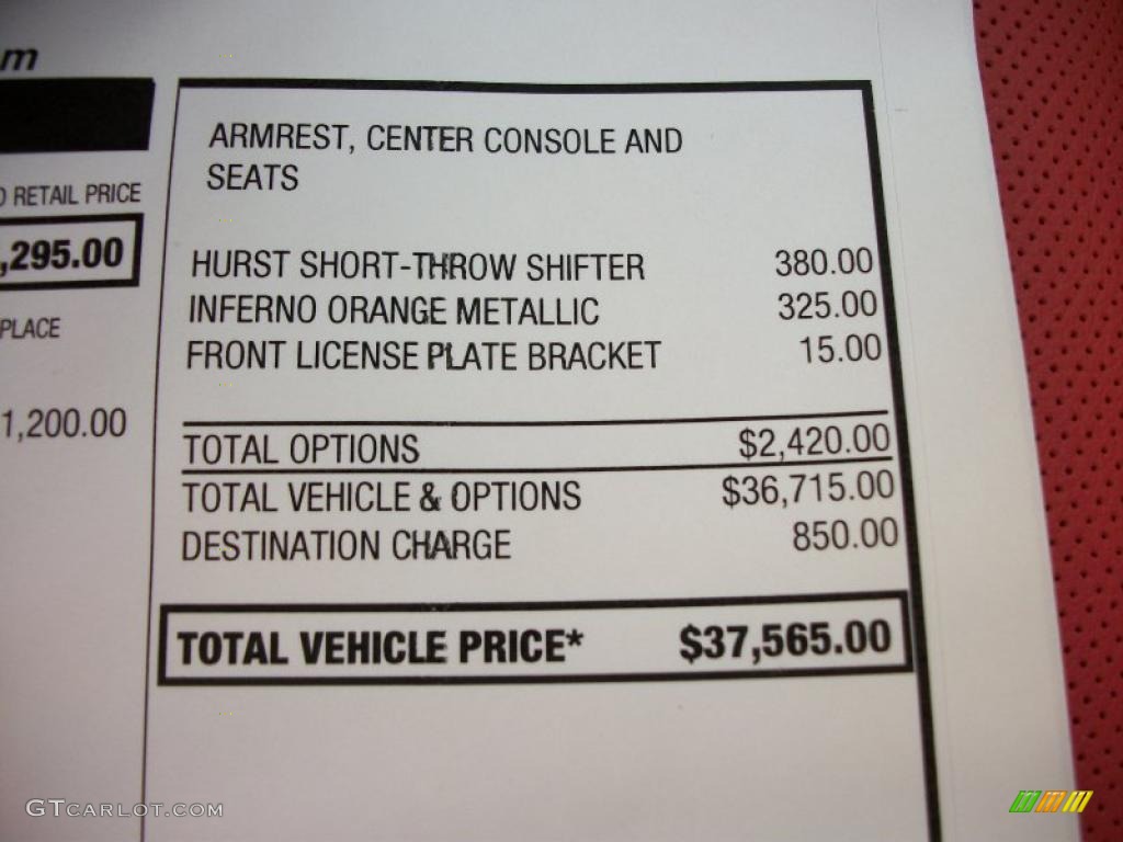 2011 Chevrolet Camaro SS/RS Coupe Window Sticker Photo #40276150