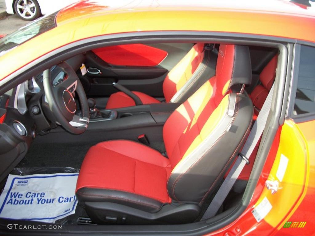 Inferno Orange/Black Interior 2011 Chevrolet Camaro SS/RS Coupe Photo #40276334