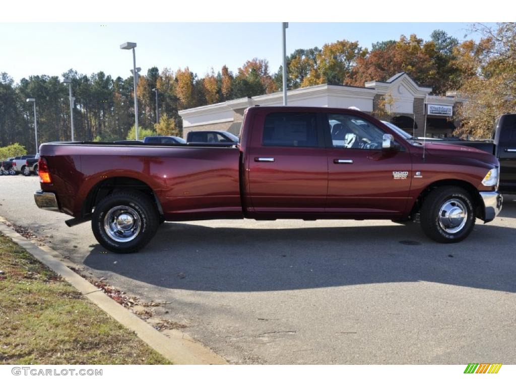 Deep Cherry Red Crystal Pearl 2011 Dodge Ram 3500 HD Laramie Crew Cab Dually Exterior Photo #40278770