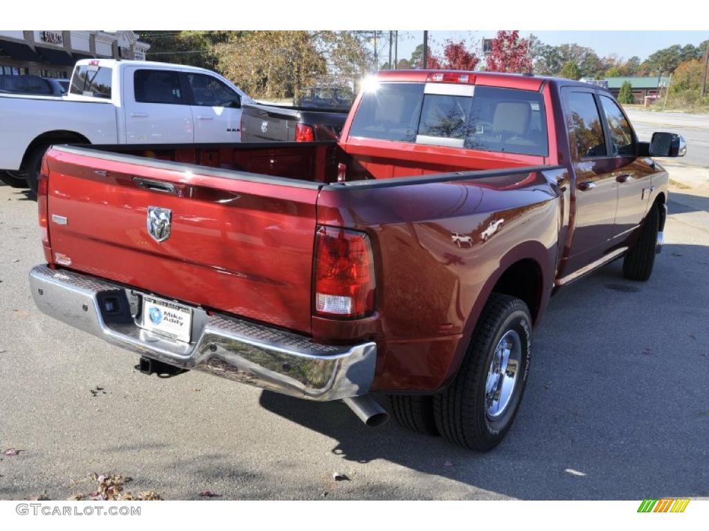 Deep Cherry Red Crystal Pearl 2011 Dodge Ram 3500 HD Laramie Crew Cab Dually Exterior Photo #40278778