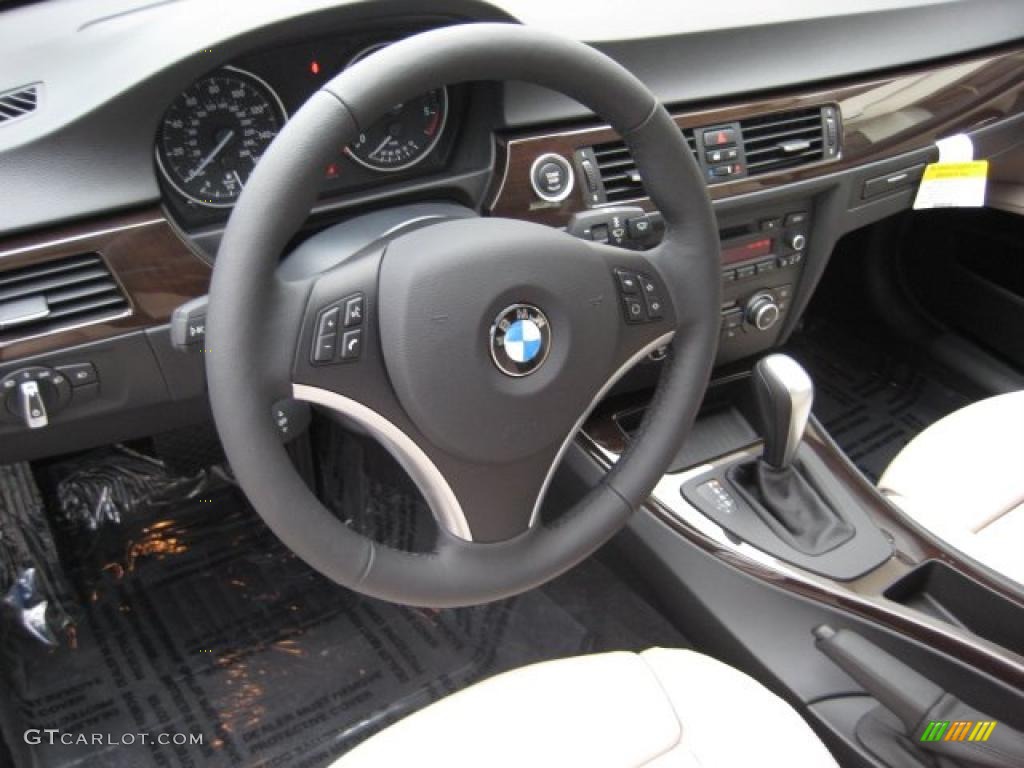 Oyster/Black Dakota Leather Interior 2011 BMW 3 Series 335d Sedan Photo #40279978