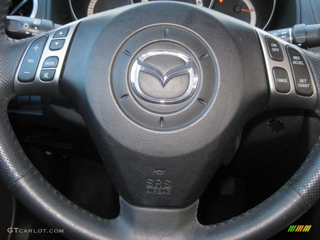 2008 Mazda MAZDA3 s Touring Sedan Gray Steering Wheel Photo #40281866