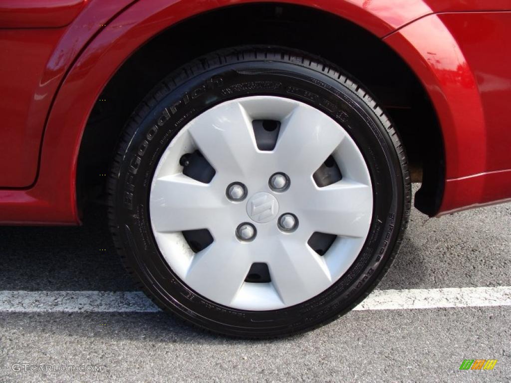 2007 Forenza Sedan - Fusion Red Metallic / Grey photo #9