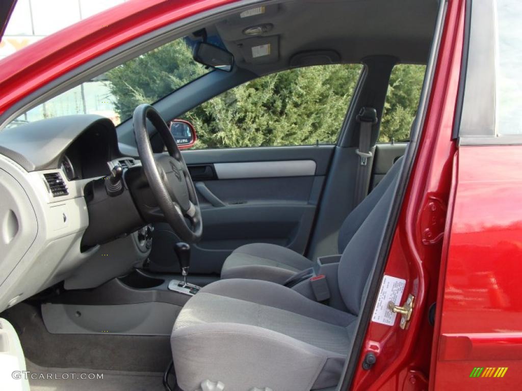 2007 Forenza Sedan - Fusion Red Metallic / Grey photo #10