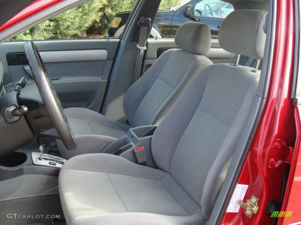 2007 Forenza Sedan - Fusion Red Metallic / Grey photo #12