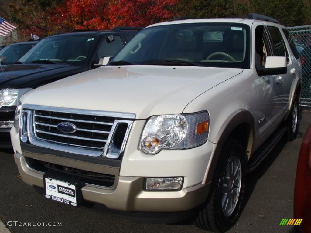 2008 Explorer Eddie Bauer 4x4 - White Suede / Camel photo #1
