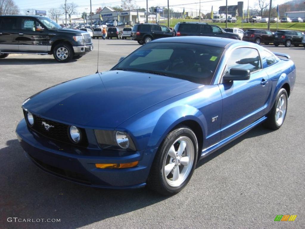 2007 Mustang GT Premium Coupe - Vista Blue Metallic / Dark Charcoal photo #2