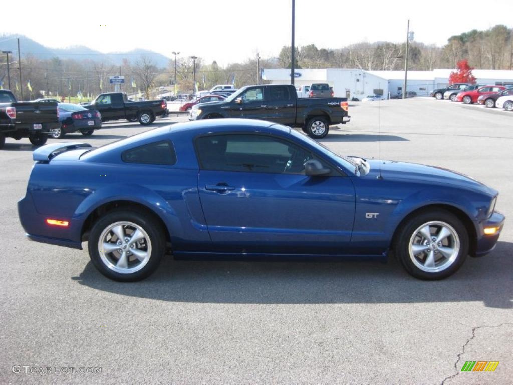 2007 Mustang GT Premium Coupe - Vista Blue Metallic / Dark Charcoal photo #4