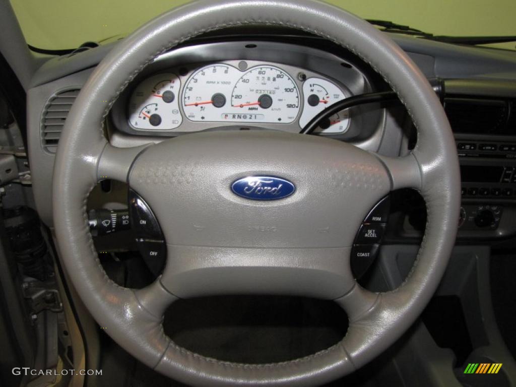 2003 Ford Explorer Sport XLT 4x4 Graphite Grey Steering Wheel Photo #40285214