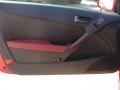 Black Leather/Red Cloth Door Panel Photo for 2011 Hyundai Genesis Coupe #40289578