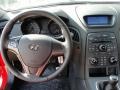 2011 Hyundai Genesis Coupe Black Leather/Red Cloth Interior Dashboard Photo