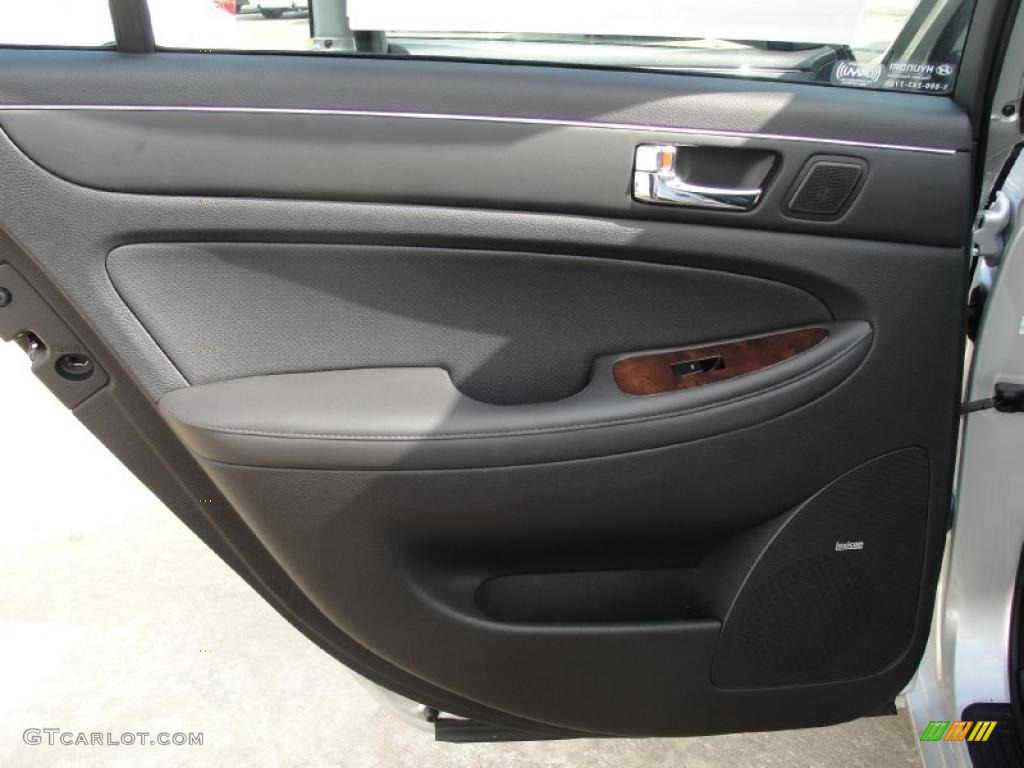 2011 Hyundai Genesis 4.6 Sedan Jet Black Door Panel Photo #40290695