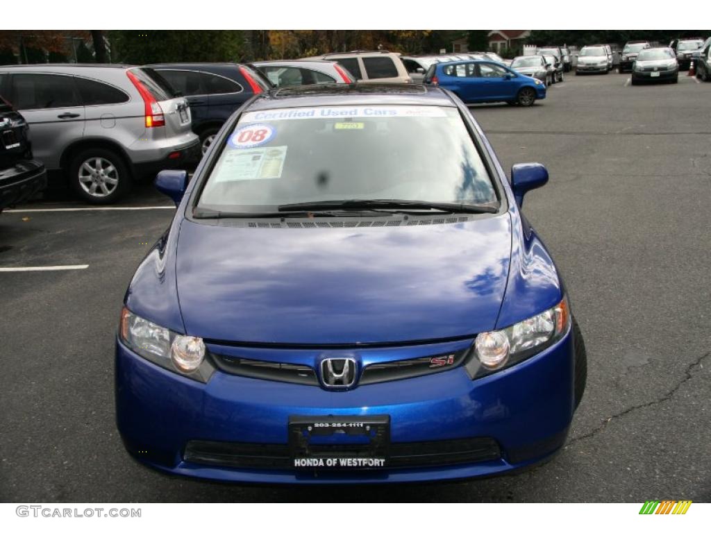 2008 Civic Si Sedan - Fiji Blue Pearl / Black photo #2