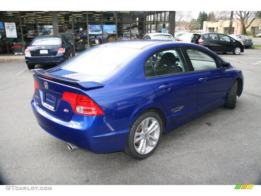 2008 Civic Si Sedan - Fiji Blue Pearl / Black photo #5