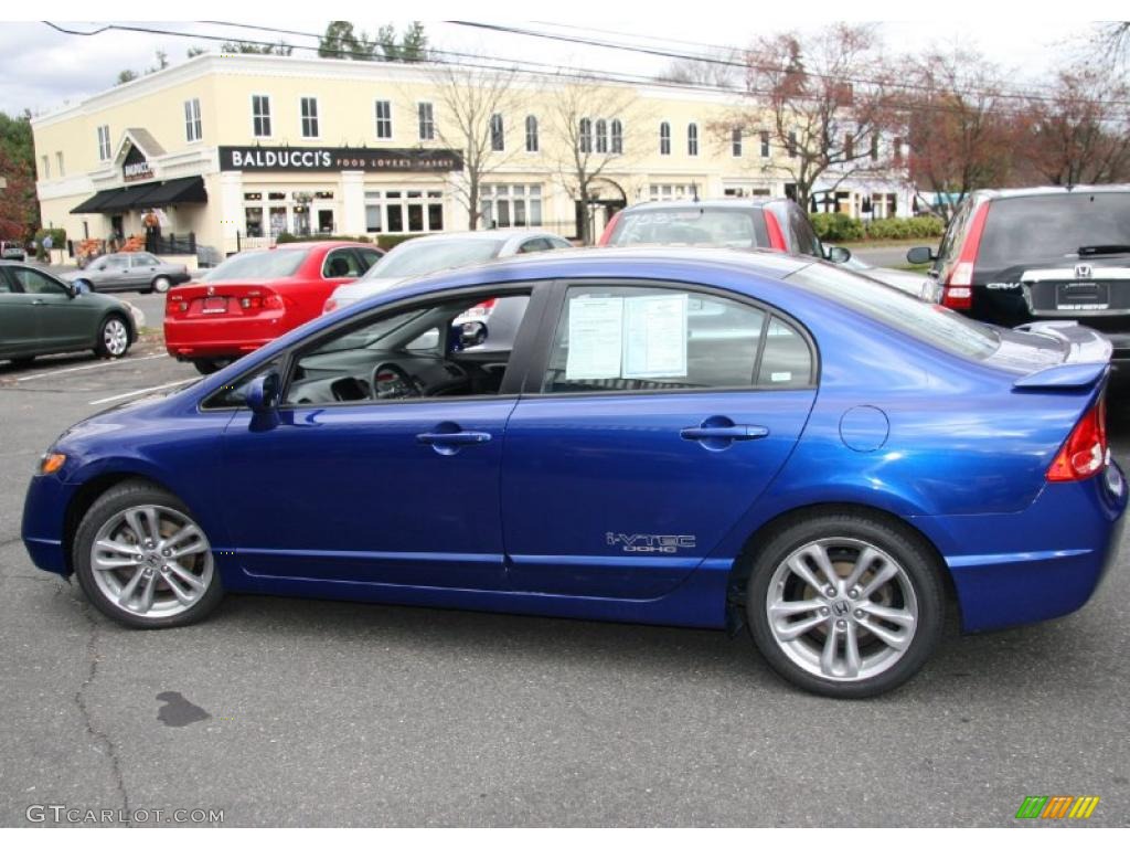 2008 Civic Si Sedan - Fiji Blue Pearl / Black photo #9