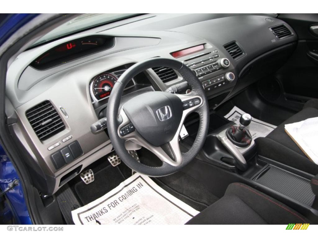 2008 Civic Si Sedan - Fiji Blue Pearl / Black photo #11