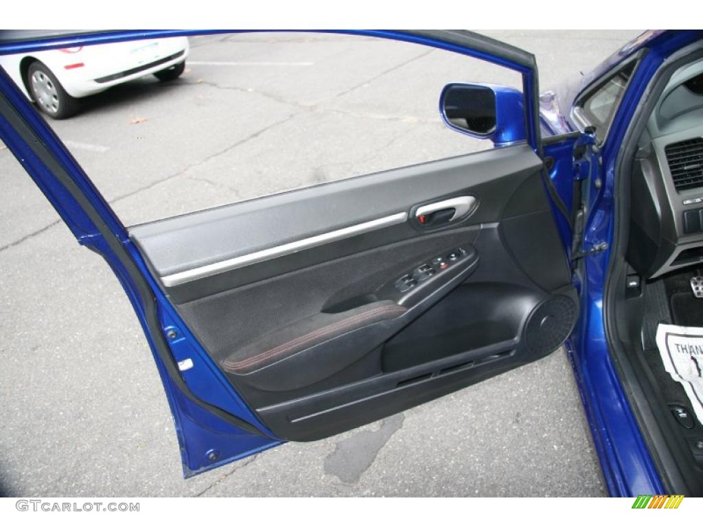 2008 Civic Si Sedan - Fiji Blue Pearl / Black photo #13