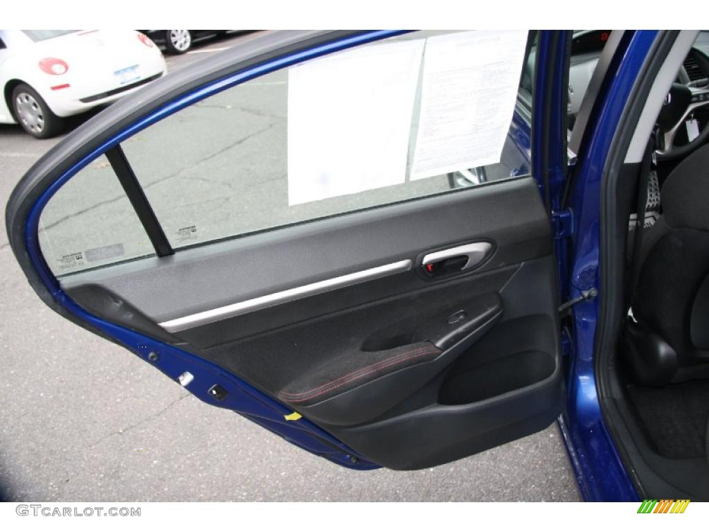2008 Civic Si Sedan - Fiji Blue Pearl / Black photo #14