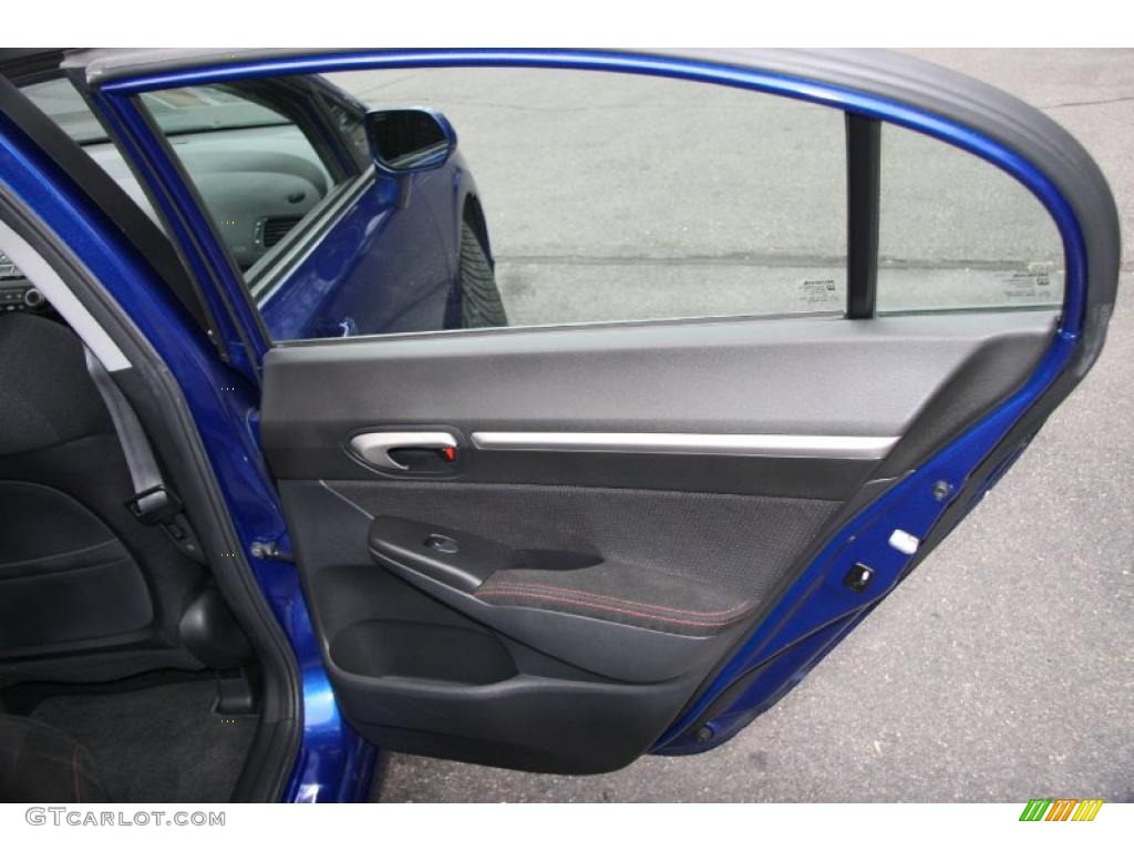 2008 Civic Si Sedan - Fiji Blue Pearl / Black photo #15