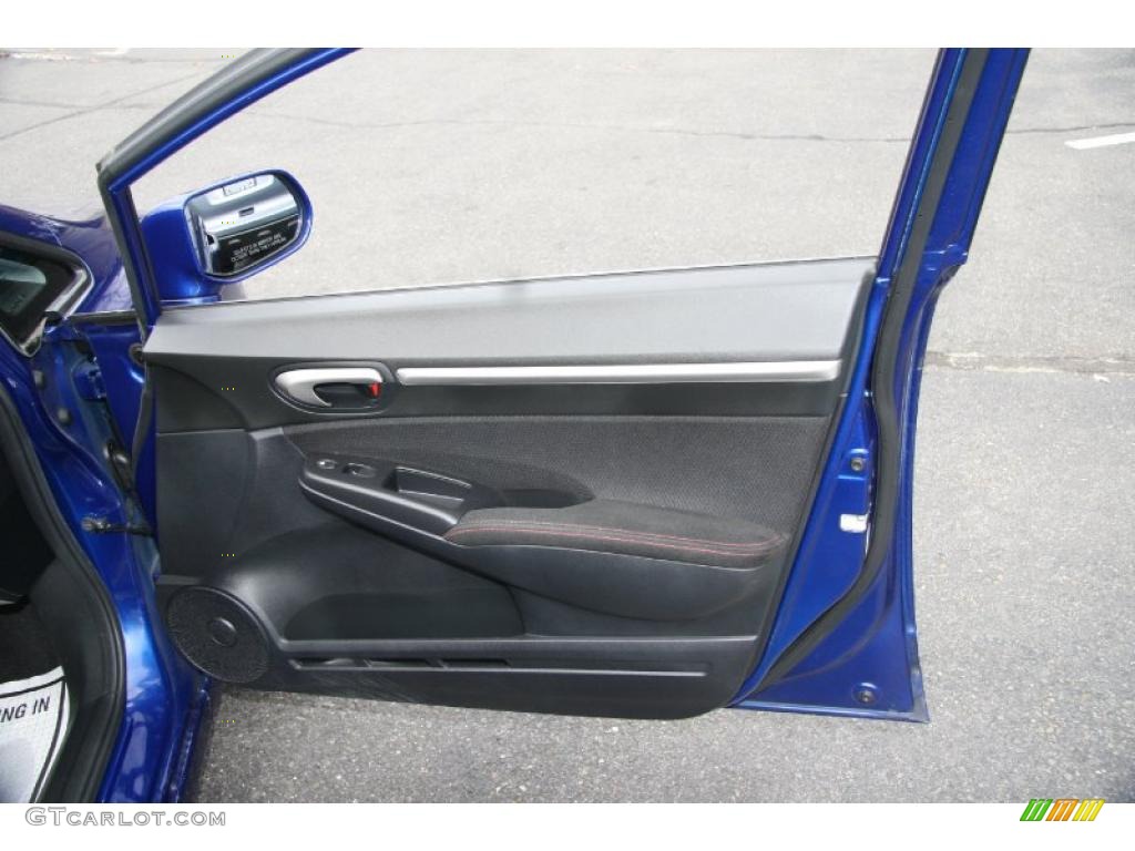 2008 Civic Si Sedan - Fiji Blue Pearl / Black photo #16