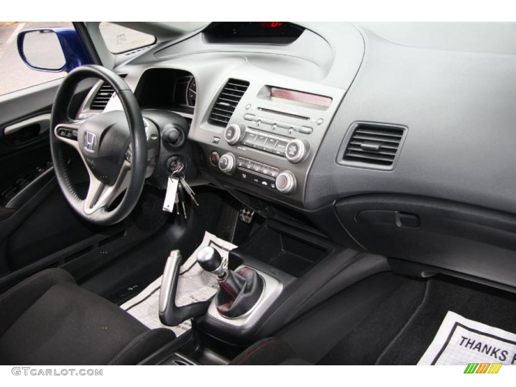 2008 Civic Si Sedan - Fiji Blue Pearl / Black photo #17
