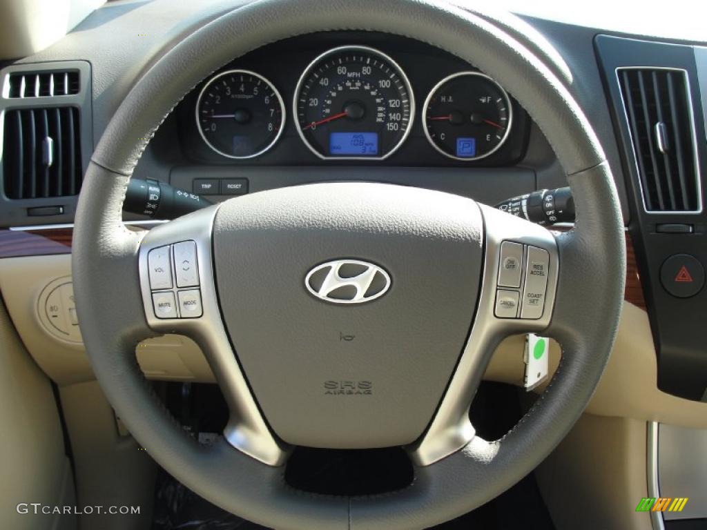 2011 Hyundai Veracruz GLS Beige Steering Wheel Photo #40292823