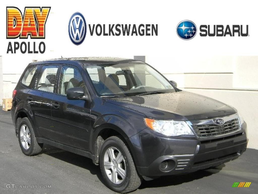 2009 Forester 2.5 X - Dark Gray Metallic / Platinum photo #1