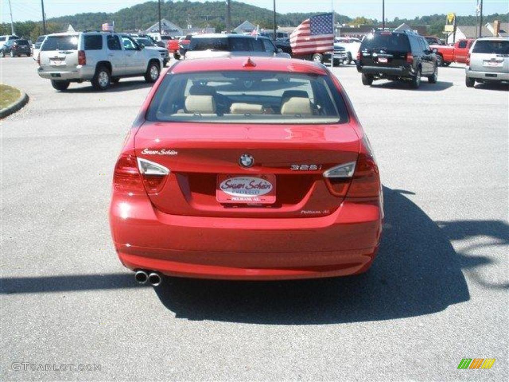 2008 3 Series 328i Sedan - Crimson Red / Beige photo #8