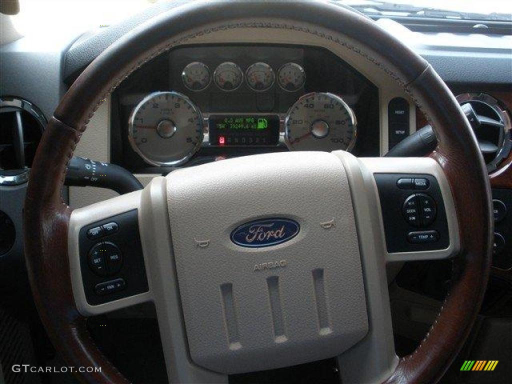 2008 F250 Super Duty King Ranch Crew Cab 4x4 - Oxford White / Camel/Chaparral Leather photo #19