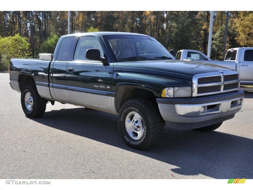 2001 Ram 1500 SLT Club Cab 4x4 - Forest Green Pearl / Tan photo #3