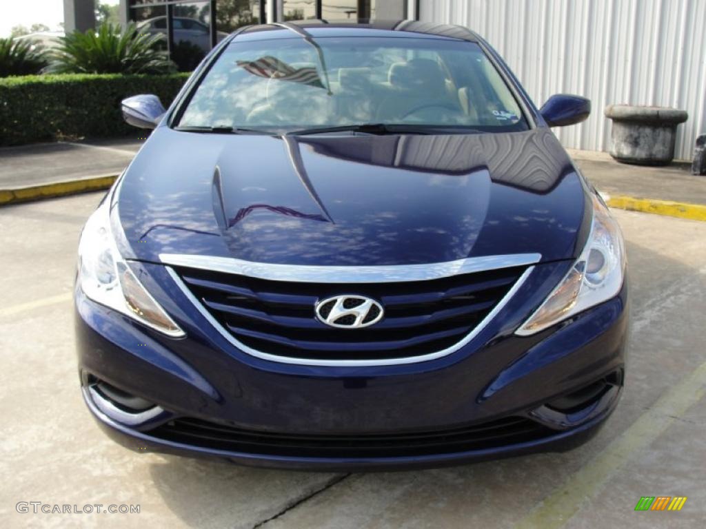 2011 Sonata GLS - Indigo Blue Pearl / Camel photo #8