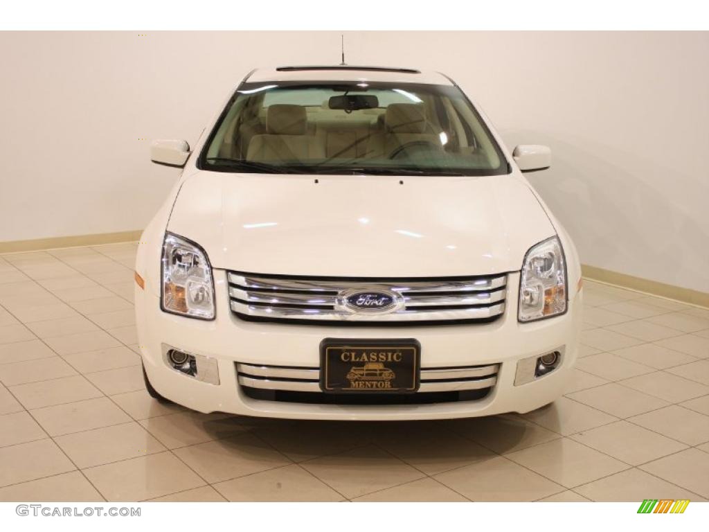 2008 Fusion SEL V6 - White Suede / Camel photo #2