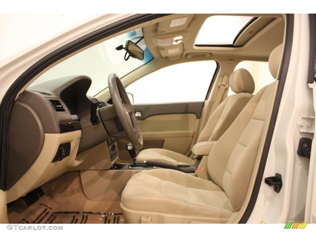 2008 Fusion SEL V6 - White Suede / Camel photo #9