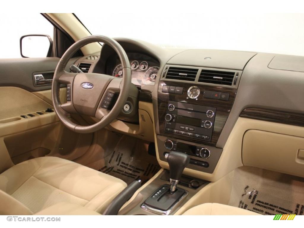 2008 Fusion SEL V6 - White Suede / Camel photo #15